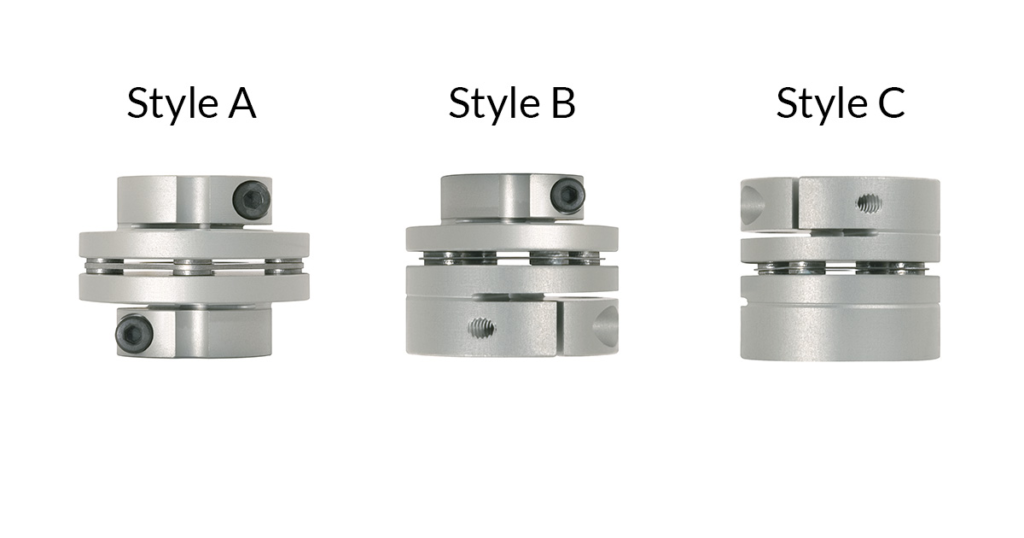 Bauformen der ServoClass/Servoflex Lamellenkupplung